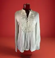 NEW NWT BCBGMAXAZRIA KNIT TOP RAYON JERSEY WHITE - SIZE LARGE