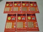 7 Lot Rare Vtg Redneck Unused Lottery Tickets Gag Gift Scratch Off Collectibles