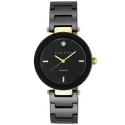 Anne Klein Diamond Black Ceramic Band Women's Watch - AK1018BKBK