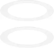 uxcell 2-Pack Goof Rings for 3 Inch Recessed Lights, 2.8" ID 4" OD Durable Steel Trim Ring Flush Mount White Can Light Trim Ring Cover for Ceiling Can Downlights