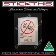 Holden HSV HDT SV VH VK V8 7840018 LN Power Steering Pump Warning Decal Sticker
