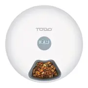 TODO Automatic Pet Feeder 180ml x6 Meal Digital Lcd Dog Cat Food Bowl Timer White