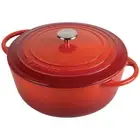 Pyrolux Pyrochef 26cm/5L Cast Iron Round Casserole w/ Lid Stovetop/Induction Red