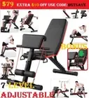 7LVL Adjustable Weight Abdominal Bench Sit-up Fitness Flat Gym Exercise Dumbbell