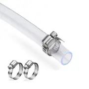 DAVCO 1/2" ID - 10 ft Clear Vinyl Tubing, Low Pressure Flexible PVC Tube, Hea...