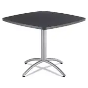 Iceberg Caf�Works Table, 36w x 36d x 30h, Graphite Granite/Silver