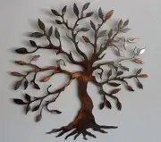 Olive Tree of Life - Metal Wall Art - Copper 18 1/4" x 18 1/4"