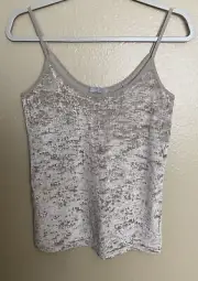 Vince Taupe Velvet Spaghetti Strap Day To Night Camisole Top Medium NWT