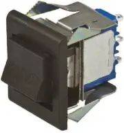 Apem 7000-SERIES ROCKER SWITCH 4A 30V DC On-Off-On DPDT, Panel Mount BLACK