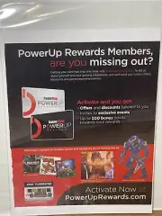 Gamestop Advertisement Power Up Rewards Original Print Ad Poster Game Promo Art