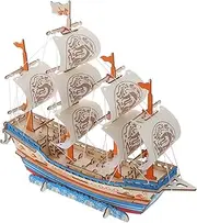 HONITANO 1 Set Puzzle Model Ship Kit for Adults DIY Decorative Sailboat Craft for Home and Office Desk Unique Model Boat for Creative Fun and Display