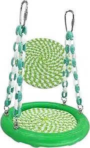 Fbinys Bird Swings for Parakeets - Bird Nest Bed Parrot Swing Hammock - Adjustable Perch Toy with Woven Mat Sleep Animal Nest for Outdoor, Hamsters & Garden