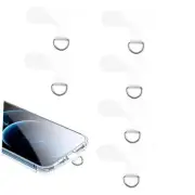 6pcs Universal Tether Tabs Phone Lanyard Patches with Metal Ring Replacement