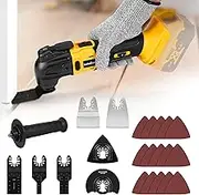 Oscillating Multi Tool Compatible with Dewalt 20V MAX Battery(Battery Not Included), Cordless Oscillating Tool Brushless Motor, 6 Variable Speeds, 23-Piece Kit for Cutting, Sanding, Scraping