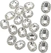 OHPHCALL 20Pcs DIY Rhinestones for Clothing and Crafting Durable Glass Decorative Materials for Sewing for Phone Case Decor Wedding and Accessories