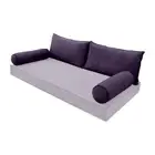 SLIPCOVER ONLY Contrast Twin Style V2 Velvet Indoor Daybed Bolster Cushion AD339