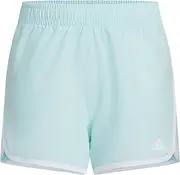 [adidas] Girls' Elastic Waistband Woven Retro Running Gym Shorts
