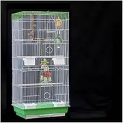 Bird Cage Large Parrot Cage with Feeder Stand Rod and Breeding Cage for Breeding Flocks of Birds Finches Pigeons Parakeets Bird Cages (Green B)