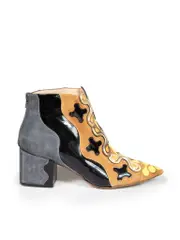 Leather Panelled Ankle Boots