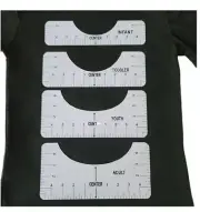 T-Shirt Ruler Guide for Vinyl Alignment-Centering Tool for Heat Press & Cricut