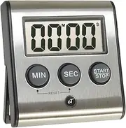 Elegant Digital Kitchen Timer, Stainless Steel Model eT-23, Super Strong Magnetic Back, Loud Alarm, Large Display, Auto Memory, Auto Shut Off by eTradewinds