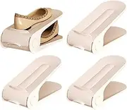 Shoe Stacker - Adjustable Double Layer Shoe Holder - Home Organization for Bathroom Wall Gym Closet Display Rv Dresser Entryway Floor