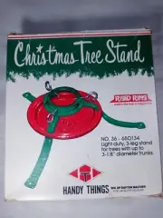 Vintage Handy Things 3 Leg Christmas Tree Stand Rigid Ring Metal with box