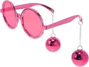 [NIYANGLE] Funny Disco Ball Sunglasses for Adults Retro Festival Eyewear with Quirky Design for Parties Proms and Nightclubs Unique Present for Friends and Family