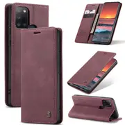 CaseMe Samsung Galaxy A21s 2020 Classic Leather Folio Case Cover A217 [Wine]