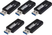 Patriot Rage 128GB USB3.2 Flash Drive Retractable Thumb Drive Memory Stick 5PACK