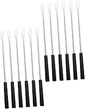 BIUDECO 12Pcs Stainless Steel Fondue Forks with PP Handle Long Handle Dipping Forks for Chocolate Cheese BBQ Kitchen Tool for Parties and Family Gatherings