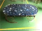 Blue Agate Coffee Table, Hallway Center Modern Agate Furniture For Home Decor