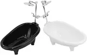 Dollhouse Toy Bathtub Set Mini Bathtub for Bathroom Bath Products Bath Mats