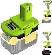 URUN DM18RL Battery Adapter Converter for Ryobi Tools, Converts Dewalt 20V or Milwaukee M18 Battery to Ryobi 18V Li-ion Battery, With USB Charging Port