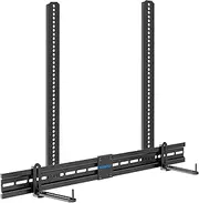 MOUNTUP Universal Soundbar Mount Sound bar Bracket for Mounting Above or Under TV,Low Profile Adjustable Shelf Fits Most Soundbar with Holes/Without Holes up to 15LBS for Saving Space MU9122