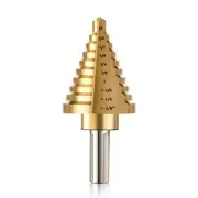 10 Sizes Titanium Step Drill Bit, 1/4 to 1-3/8 Inches High Speed Steel Drill ...