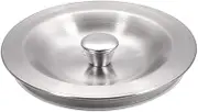 sourcing map Kitchen Sink Drain Stopper Rubber Seal 80mm Stainless Steel Sealing Lid for Kitchen Sink