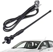 Car Roof Antenna - Portable Aluminum Alloy Rubber Car Aerial,Screw Install Antenna Replacement with Strong Receiving Function, Black Signal Amplifier for Car, Auto, Vehicle