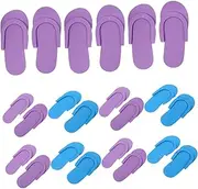 12Pairs Disposable Slippers for Pedicure and Salon Use Lightweight Flops Random Colors Convenient and Sanitary Footwear for Guests and