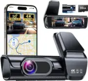K600 4k Dash Cam Front and Rear, 3.59" IPS Screen, Black or Gray Silver