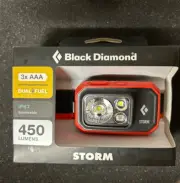 Black Diamond Storm 450 Headlamp: 450 Lumens Octane Orange Waterproof NEW