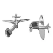 Gift Spitfire Aeroplane Cufflinks Sterling Silver