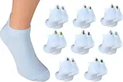 [Cocain underwear] 8 | 16 | 24 | Pairs of Funny Trainer Socks in White with Cheeky Embroidered Heel Motifs 35/38 or 39/42 Available