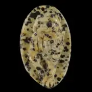 BI37939# Hand Carved Tiger Dalmatian Jasper Pendant Bead Gemstone