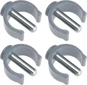 Be In Your Mind 4Pcs Walker C-clamp C-type Buckle Accessories Compatible with Aidapt Commode Walker Perch Stool 22mm Tube 25mm Pin Length Grey