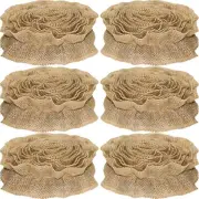 Jishi Christmas Tree Ribbon Garland Burlap Ribbon Garland 9 Ft X 6 Rolls, Rus...