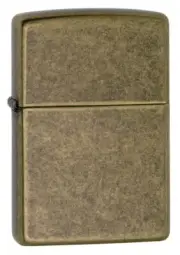 Zippo 201FB, Classic Antique Brass Finish Lighter, (PL) Pipe Insert