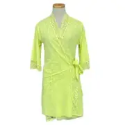 Clo Intimo Robe Women's M L Medium Large Yellow Lemonade Fortuna Lace