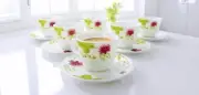 12 Pieces Opal Glassware Espresso Set,6 Cups, 6 Saucers, 3 oz