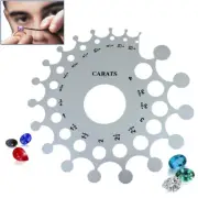Aluminum Stone and Mounting Gauge w/ Millimeter and Carat Measurements Jewelry